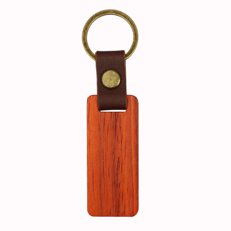 Wholesale Black Walnut Beech DIY Wooden Keychain